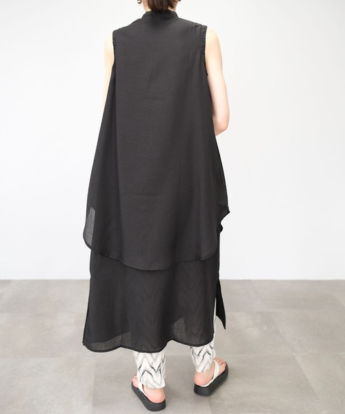 ANDJ(アンドジェイ)の「スラブジョーゼットレイヤード風ワンピース(シャツワンピース・レディース・ホワイト/オレンジ系その他/ブラック/グリーン・M)」の20枚目の写真