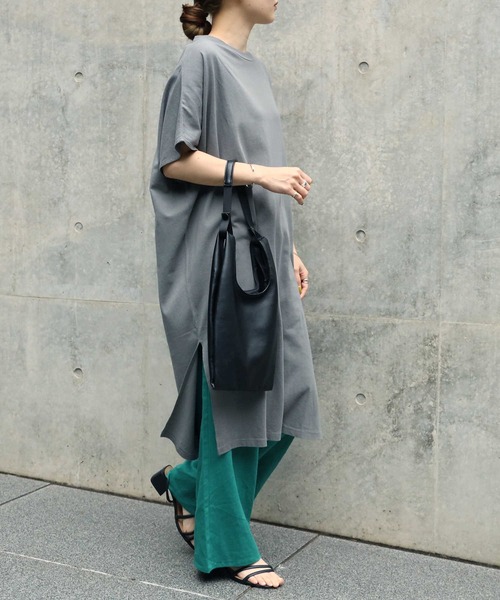 Right-on（ライトオン）の「【HONEYSUCKLE ROSE】フレンチスリーブチュニック（チュニック・レディース・ダークグレー/ライトベージュ/ブラウン・L/M）」の17枚目の写真