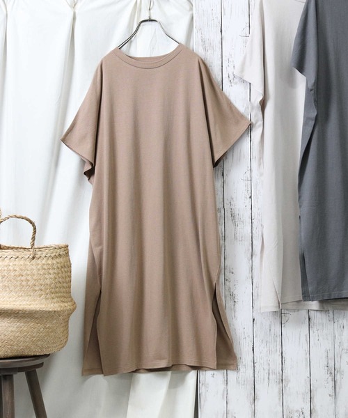 Right-on（ライトオン）の「【HONEYSUCKLE ROSE】フレンチスリーブチュニック（チュニック・レディース・ダークグレー/ライトベージュ/ブラウン・L/M）」の11枚目の写真