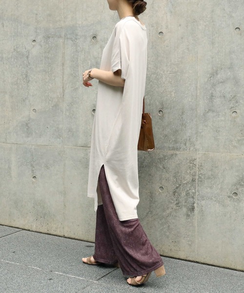 Right-on（ライトオン）の「【HONEYSUCKLE ROSE】フレンチスリーブチュニック（チュニック・レディース・ダークグレー/ライトベージュ/ブラウン・L/M）」の15枚目の写真