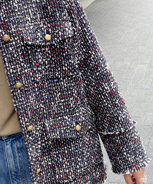 Spick & Span（スピックアンドスパン）の「ツィードノーカラー