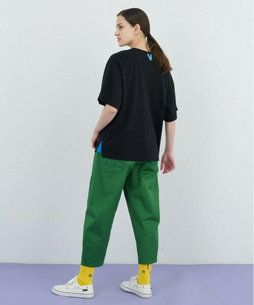 FRAPBOIS PARK（フラボアパーク）の「ワイドT（Tシャツ/カットソー・レディース・ブラック/オフホワイト・1/2/3）」の4枚目の写真