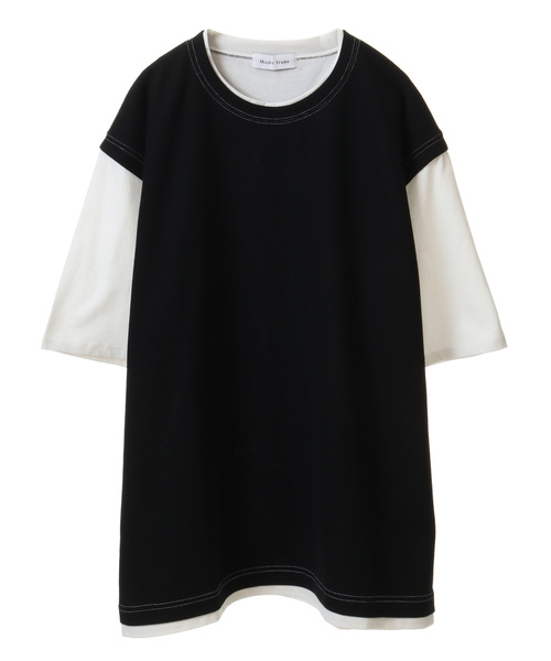 MASTER FRAME(マスターフレーム )の「ミニワッフルベストフェイクレイヤード Tシャツ(Tシャツ/カットソー・メンズ・ブラック/ベージュ/ネイビー・4/3)」の1枚目の写真