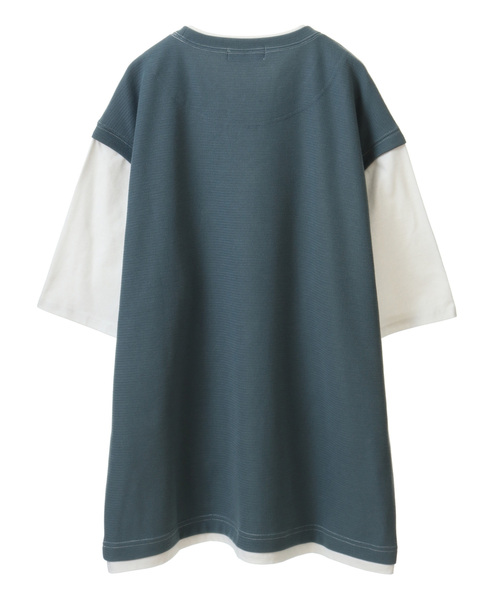 MASTER FRAME(マスターフレーム )の「ミニワッフルベストフェイクレイヤード Tシャツ(Tシャツ/カットソー・メンズ・ブラック/ベージュ/ネイビー・4/3)」の4枚目の写真