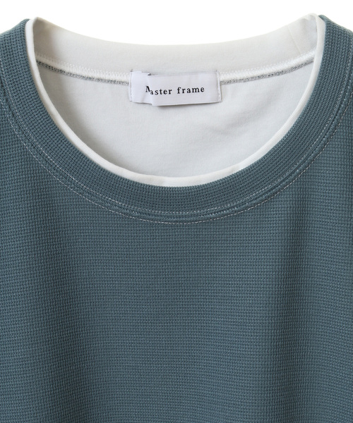 MASTER FRAME(マスターフレーム )の「ミニワッフルベストフェイクレイヤード Tシャツ(Tシャツ/カットソー・メンズ・ブラック/ベージュ/ネイビー・4/3)」の5枚目の写真