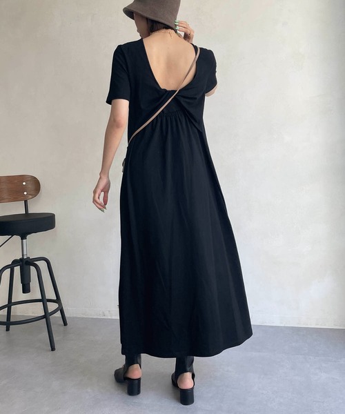 CAPRICIEUX LE'MAGE（カプリシューレマージュ）の「バックオープンＴワンピース（ワンピース・レディース・ブラック/モカ/ホワイト系その他・FREE）」の8枚目の写真