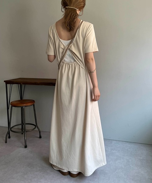 CAPRICIEUX LE'MAGE（カプリシューレマージュ）の「バックオープンＴワンピース（ワンピース・レディース・ブラック/モカ/ホワイト系その他・FREE）」の9枚目の写真