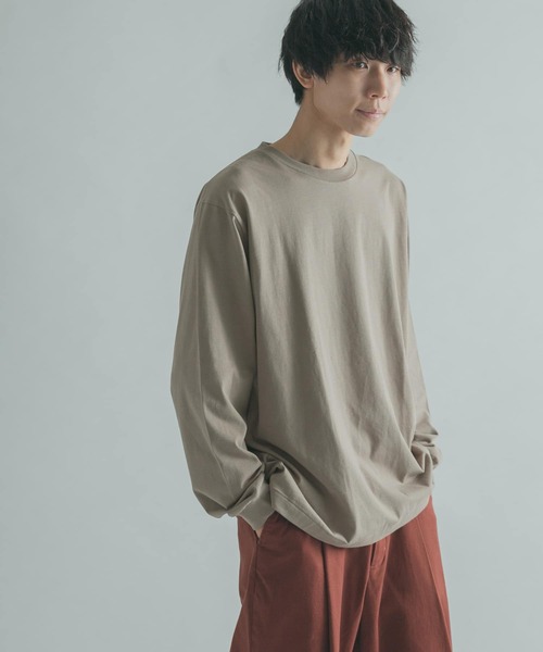 FORK&SPOON(フォークアンドスプーン)の「FORK&SPOON ソフトタッチクルーネックTシャツ(Tシャツ/カットソー・メンズ・オフホワイト/グレー系その他/グリーン系その他・4/5)」の3枚目の写真