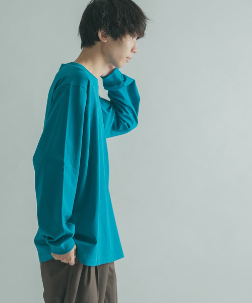 FORK&SPOON(フォークアンドスプーン)の「FORK&SPOON ソフトタッチクルーネックTシャツ(Tシャツ/カットソー・メンズ・オフホワイト/グレー系その他/グリーン系その他・4/5)」の11枚目の写真