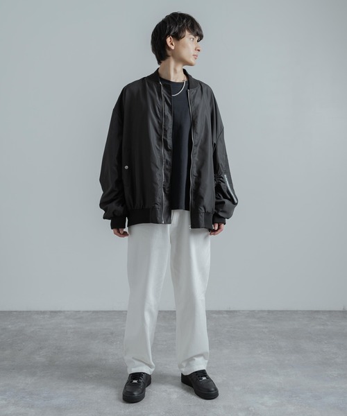 オーバーサイズMA-1ミリタリーフライトジャケットドロップショルダーブルゾン