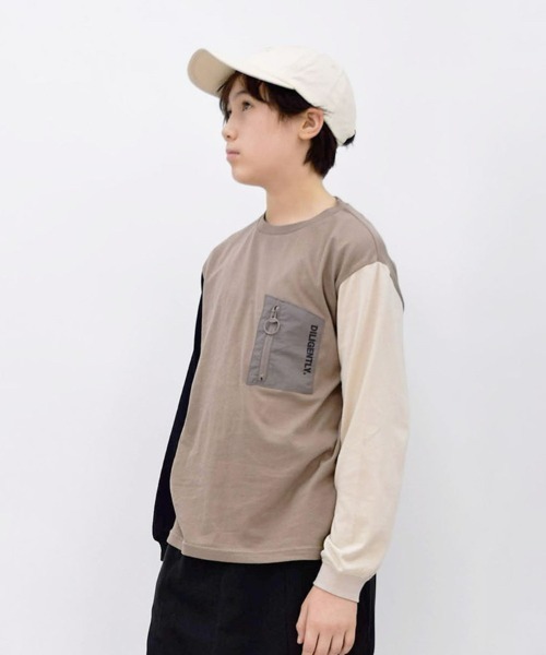 jeans-b（ジーンズベー）の「Jeans-b/ジーンズベー ビックロングTシャツ（Tシャツ/カットソー・キッズ・ブラウン/ブラック/サンドベージュ・130cm/140cm/150cm/160cm）」の3枚目の写真