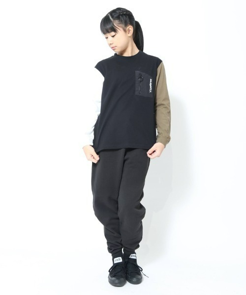 jeans-b（ジーンズベー）の「Jeans-b/ジーンズベー ビックロングTシャツ（Tシャツ/カットソー・キッズ・ブラウン/ブラック/サンドベージュ・130cm/140cm/150cm/160cm）」の10枚目の写真