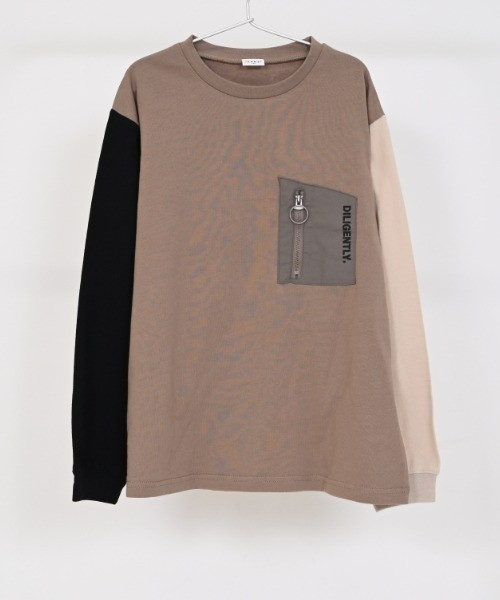 jeans-b（ジーンズベー）の「Jeans-b/ジーンズベー ビックロングTシャツ（Tシャツ/カットソー・キッズ・ブラウン/ブラック/サンドベージュ・130cm/140cm/150cm/160cm）」の16枚目の写真