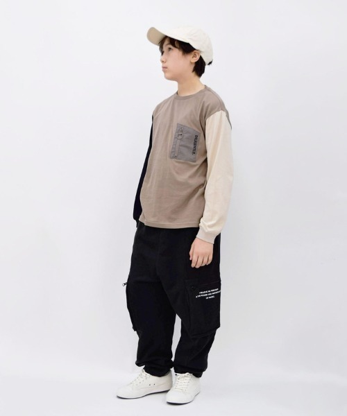 jeans-b（ジーンズベー）の「Jeans-b/ジーンズベー ビックロングTシャツ（Tシャツ/カットソー・キッズ・ブラウン/ブラック/サンドベージュ・130cm/140cm/150cm/160cm）」の18枚目の写真