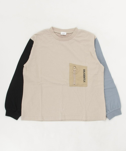 jeans-b（ジーンズベー）の「Jeans-b/ジーンズベー ビックロングTシャツ（Tシャツ/カットソー・キッズ・ブラウン/ブラック/サンドベージュ・130cm/140cm/150cm/160cm）」の17枚目の写真