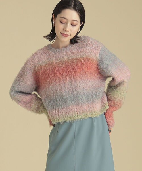 Ray BEAMS(レイビームス)の「Ray BEAMS / グラデーション クルーネック プルオーバー(ニット/セーター・レディース・グリーン系その他2/ピンク・ONE SIZE)」の21枚目の写真