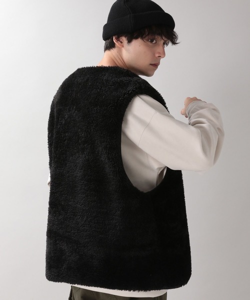 RAGEBLUE（レイジブルー）の「フェイクファー/ルーズベスト（ベスト・メンズ・ブラウン/ブラック・ONE SIZE）」の6枚目の写真