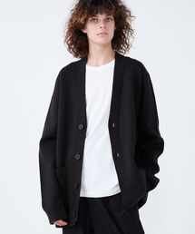 ストライプ モノグラム カーディガン