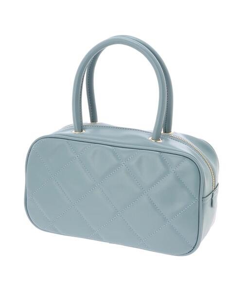 Te chichi TERRASSE（テチチテラス）の「キルティングボストンバッグ（ハンドバッグ・レディース・ブラック/オフホワイト/ブルー・ﾌﾘ-）」の13枚目の写真