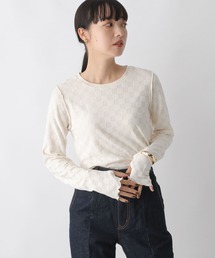LOWRYS FARM | スクエアジャガードプルオーバー　163043(Tシャツ/カットソー)