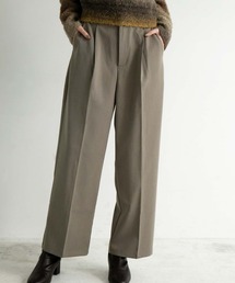 ハイウエストツイルタックパンツ