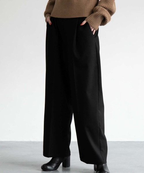 CEDNIE(セドニー)の「ハイウエストツイルタックパンツ(その他パンツ・レディース・ブルー/ブラウン/ブラック・S/M)」の2枚目の写真