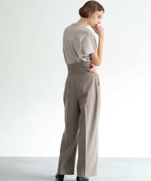 CEDNIE(セドニー)の「ハイウエストツイルタックパンツ(その他パンツ・レディース・ブルー/ブラウン/ブラック・S/M)」の7枚目の写真