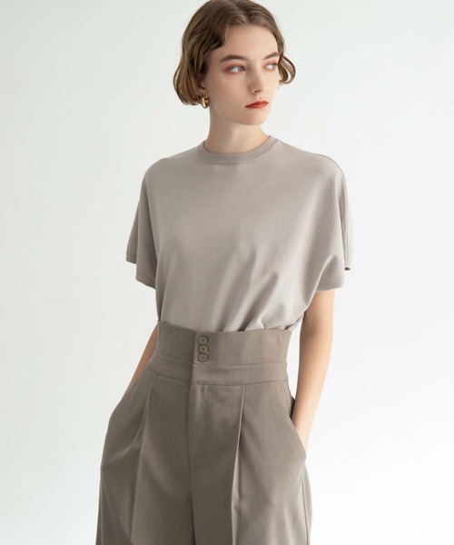 CEDNIE(セドニー)の「ハイウエストツイルタックパンツ(その他パンツ・レディース・ブルー/ブラウン/ブラック・S/M)」の8枚目の写真