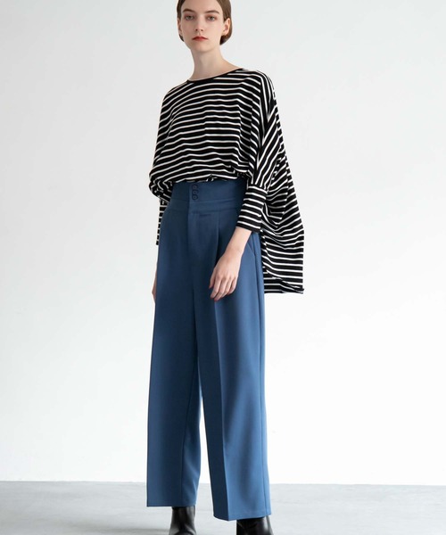 CEDNIE(セドニー)の「ハイウエストツイルタックパンツ(その他パンツ・レディース・ブルー/ブラウン/ブラック・S/M)」の11枚目の写真