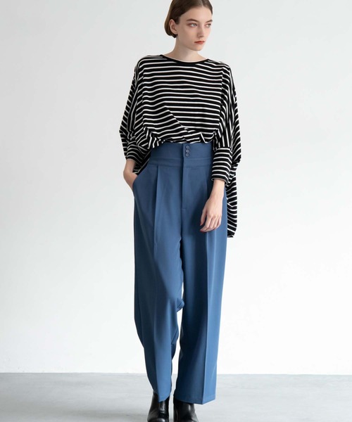 CEDNIE(セドニー)の「ハイウエストツイルタックパンツ(その他パンツ・レディース・ブルー/ブラウン/ブラック・S/M)」の10枚目の写真