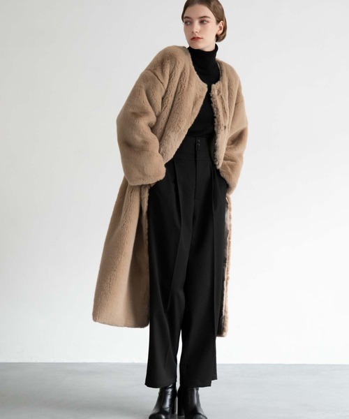 CEDNIE(セドニー)の「ハイウエストツイルタックパンツ(その他パンツ・レディース・ブルー/ブラウン/ブラック・S/M)」の22枚目の写真