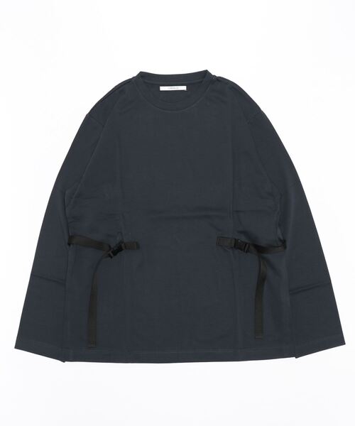 liberum（リベルム）の「【LIBERUM】SIDE ADJUSTER LONG TEE（Tシャツ/カットソー・メンズ・ブラック/グリーン・2）」の2枚目の写真