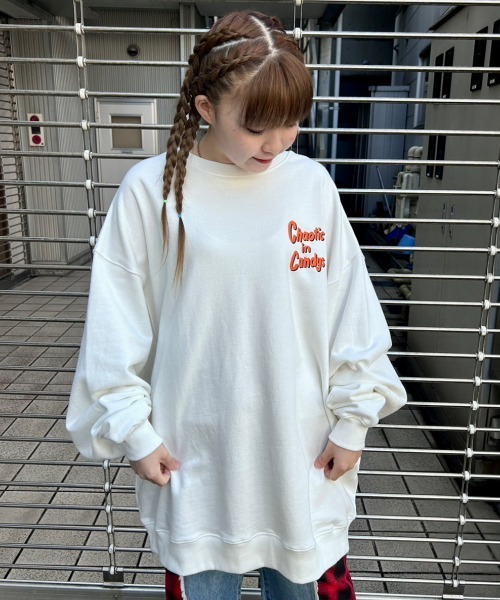 Candy Stripper（キャンディストリッパー）の「CHAOTIC IN CANDY SWEAT ワンピース（スウェット・レディース・パープル/ホワイト/ブラック・2）」の17枚目の写真