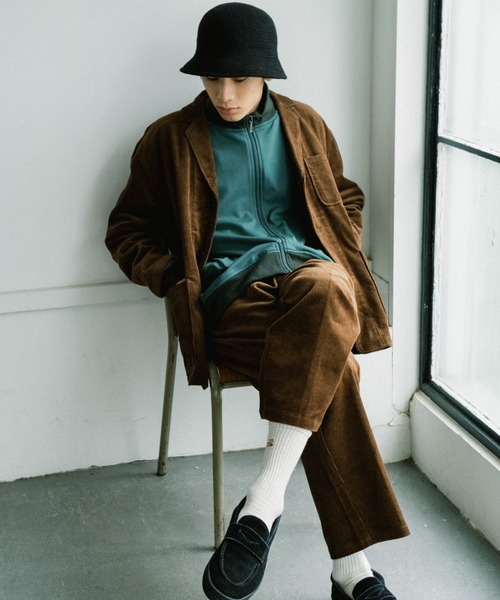 WHIMSIC（ウィムジック）の「【WHIMSIC】コーデュロイテーラードジャケット（テーラードジャケット・レディース・ネイビー/ホワイト/ブラウン・FREE）」の9枚目の写真