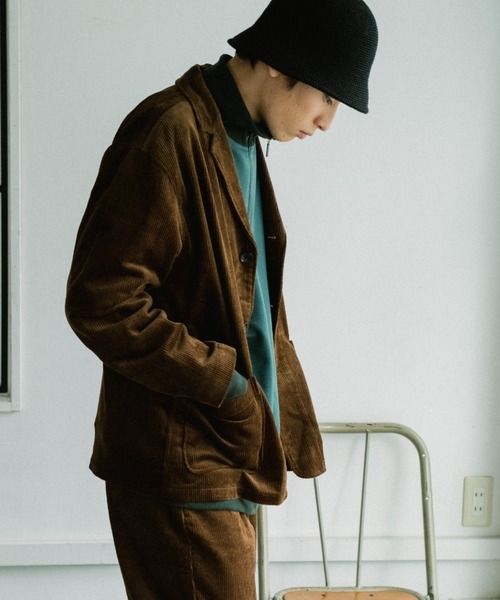 WHIMSIC（ウィムジック）の「【WHIMSIC】コーデュロイテーラードジャケット（テーラードジャケット・レディース・ネイビー/ホワイト/ブラウン・FREE）」の14枚目の写真