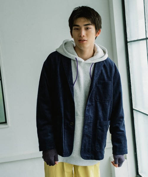 WHIMSIC（ウィムジック）の「【WHIMSIC】コーデュロイテーラードジャケット（テーラードジャケット・レディース・ネイビー/ホワイト/ブラウン・FREE）」の19枚目の写真