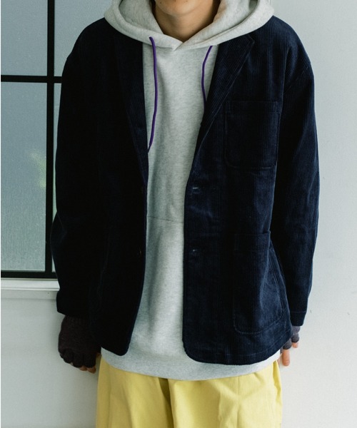 WHIMSIC（ウィムジック）の「【WHIMSIC】コーデュロイテーラードジャケット（テーラードジャケット・レディース・ネイビー/ホワイト/ブラウン・FREE）」の20枚目の写真