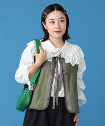 BeAMS DOT | 【WEB限定】BeAMS DOT / ベスト×フリルブラウスSET(ベスト)