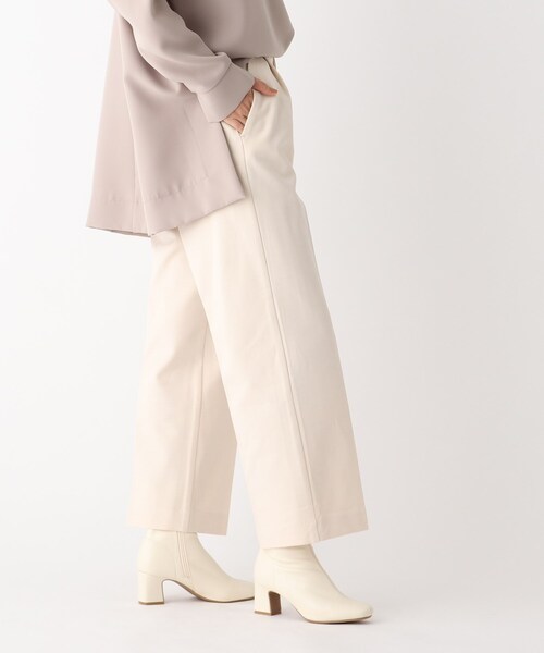 OPAQUE.CLIP（オペークドットクリップ）の「◆【ネオサーモ】裏起毛ツイル ワイドパンツ（その他パンツ・レディース・ブラック/オフホワイト/ブルー/グレー系・34/36/38/40/42）」の11枚目の写真