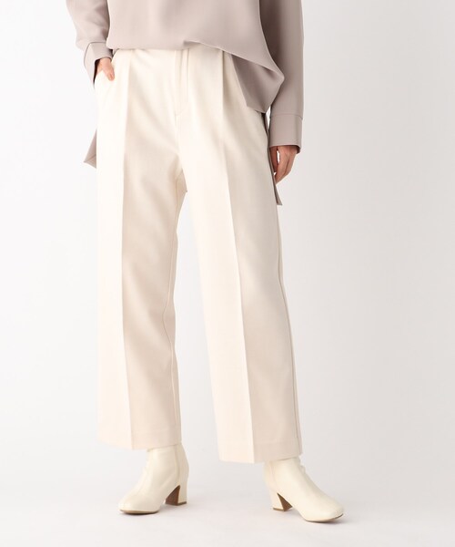 OPAQUE.CLIP（オペークドットクリップ）の「◆【ネオサーモ】裏起毛ツイル ワイドパンツ（その他パンツ・レディース・ブラック/オフホワイト/ブルー/グレー系・34/36/38/40/42）」の17枚目の写真