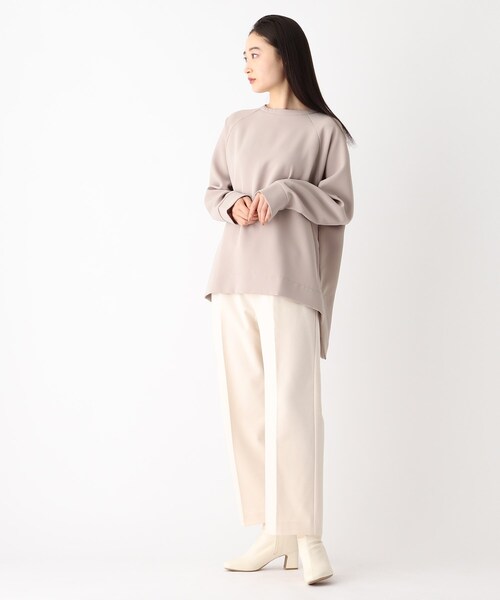 OPAQUE.CLIP（オペークドットクリップ）の「◆【ネオサーモ】裏起毛ツイル ワイドパンツ（その他パンツ・レディース・ブラック/オフホワイト/ブルー/グレー系・34/36/38/40/42）」の5枚目の写真