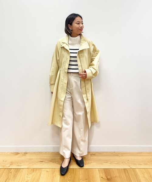 OPAQUE.CLIP（オペークドットクリップ）の「◆【ネオサーモ】裏起毛ツイル ワイドパンツ（その他パンツ・レディース・ブラック/オフホワイト/ブルー/グレー系・34/36/38/40/42）」の14枚目の写真