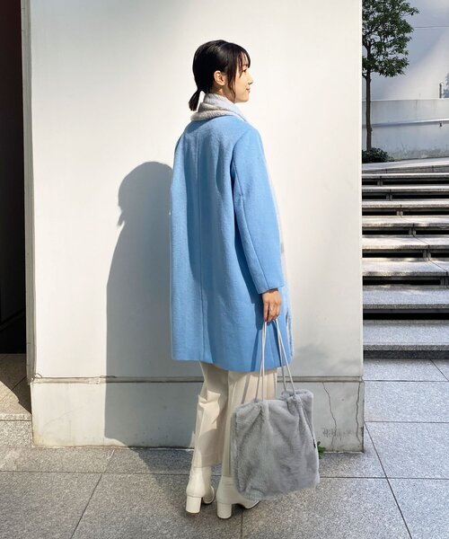 OPAQUE.CLIP（オペークドットクリップ）の「◆【ネオサーモ】裏起毛ツイル ワイドパンツ（その他パンツ・レディース・ブラック/オフホワイト/ブルー/グレー系・34/36/38/40/42）」の21枚目の写真