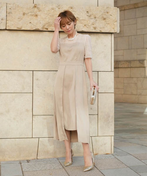 My shawty（ﾏｲｼｬｳﾃｨｰ）の「plaid lace pencil dress（ドレス）」 - WEAR