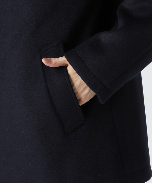 417 EDIFICE（フォーワンセブンエディフィス）の「【WOOLICK / ウーリック】ビーバースタンドコート（ステンカラーコート・メンズ・ネイビー/ブラウン/チャコールグレー・SMALL/MEDIUM/LARGE）」の13枚目の写真