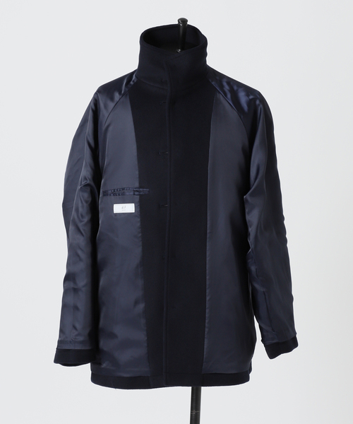 417 EDIFICE（フォーワンセブンエディフィス）の「【WOOLICK / ウーリック】ビーバースタンドコート（ステンカラーコート・メンズ・ネイビー/ブラウン/チャコールグレー・SMALL/MEDIUM/LARGE）」の19枚目の写真