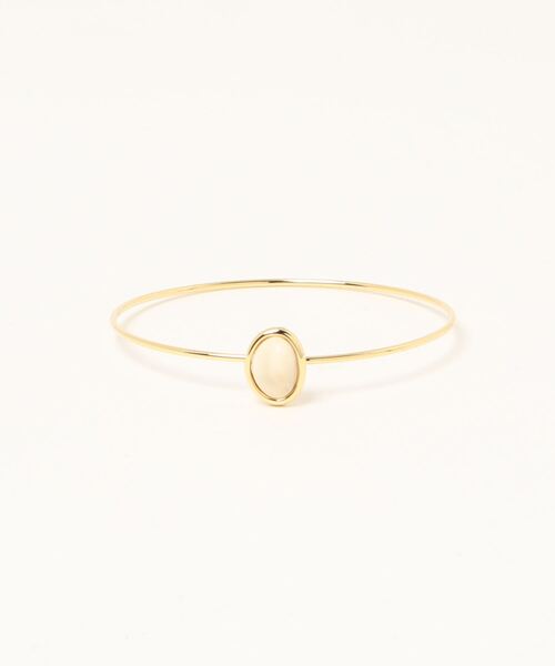 LINFA　（リンファ）の「【LINFA】/カラーストーンバングル（バングル/リストバンド・レディース・ホワイト/ブラウン/ブラック/ブルー/ピンク/ベージュ/アイボリー/ライトブルー・FREE）」の2枚目の写真