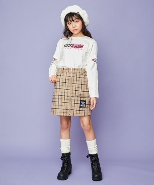 JENNI（ジェニィ）の「2wayルーズニーハイソックス（ソックス/靴下・キッズ・オフホワイト/ラベンダー/ミント・19-21cm/22-24cm）」の6枚目の写真