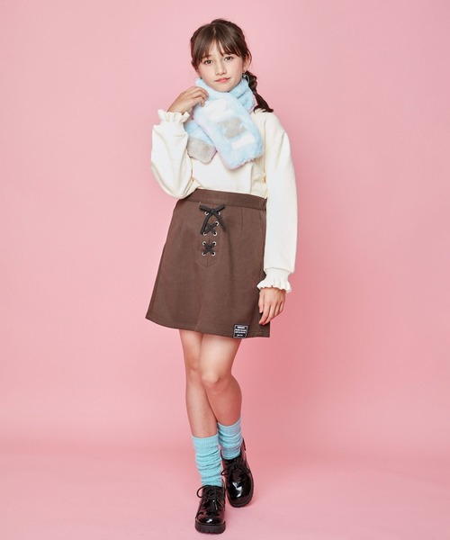 JENNI（ジェニィ）の「2wayルーズニーハイソックス（ソックス/靴下・キッズ・オフホワイト/ラベンダー/ミント・19-21cm/22-24cm）」の9枚目の写真