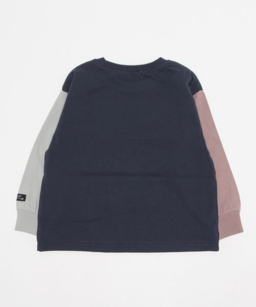 b・ROOM(ビールーム)の「【型崩れしないやわらかコットン】ベーシックドロップTシャツ(Tシャツ/カットソー・キッズ・チャコール/パープル/ネイビー/イエロー/グレイッシュベージュ/ブルーグレー/アイボリー・100cm/110cm/120cm/130cm/140cm/150cm)」の11枚目の写真